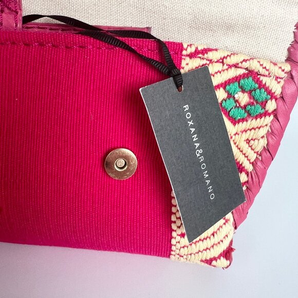 New Anthropologie Clutch Purse Woven Boho Tassel Bohemian Coastal Cowgirl Hippie - Picture 4 of 8